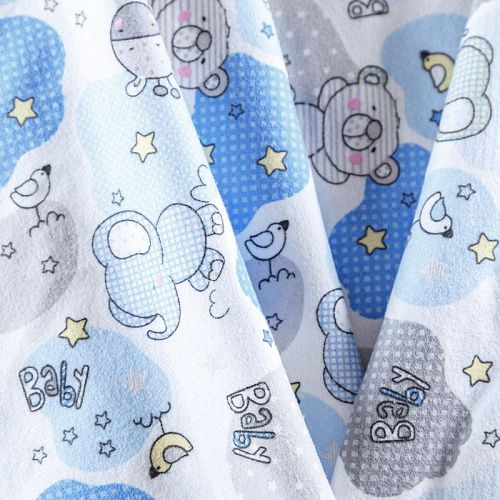 Фланель 060-09939 светло-серый принтованный