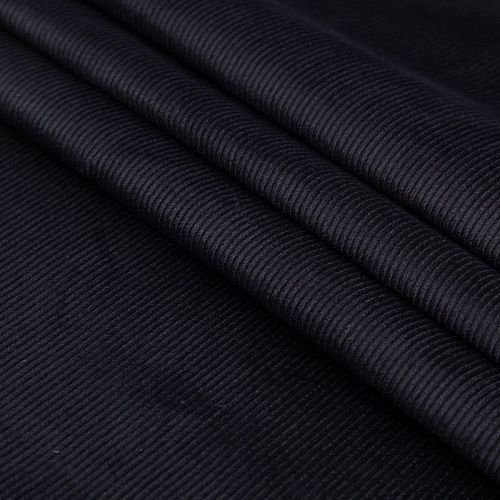 Вельвет стрейч 008-20783 черный однотонный