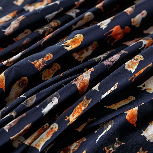 Вискоза "Лоренцо" 036-02643 темно-синий принтованный