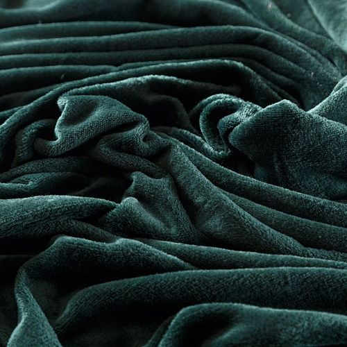 Флис-мех 061-09183 бутылочный зеленый однотонный