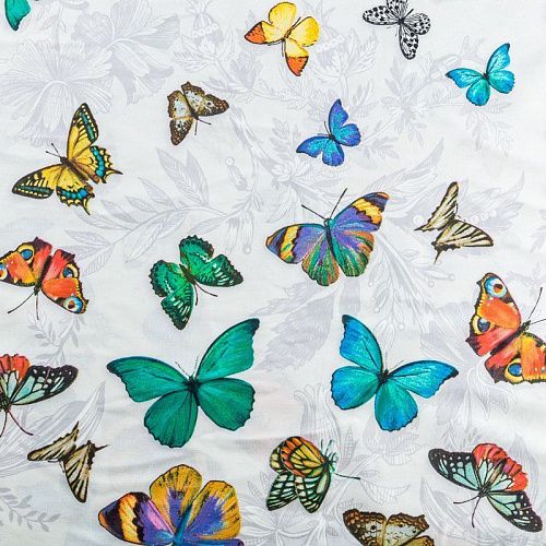 Бязь ш.220 см 007-03487 белый принтованный