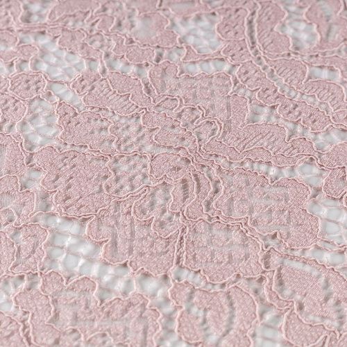 Гипюр К33-509 розовый антик однотонный