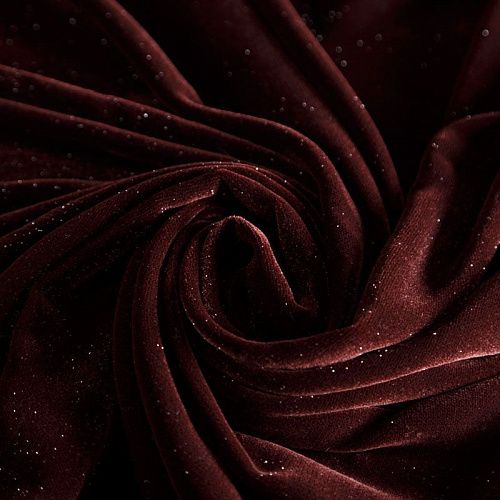 Бархат с люрексом 002-04377 шоколадный однотонный