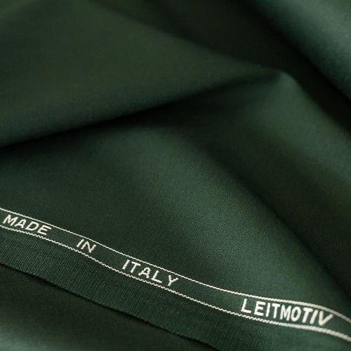 Ткань костюмная К04-143 бутылочный зеленый однотонный
