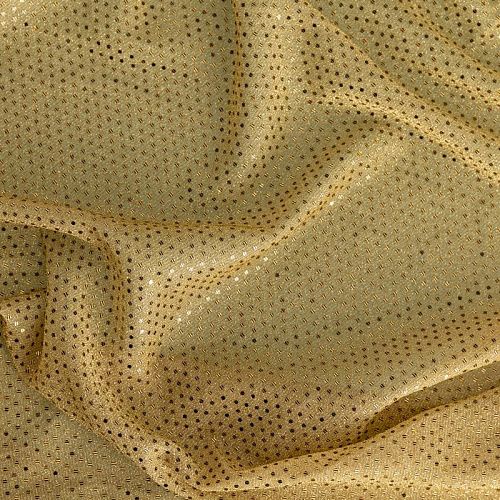 Трикотаж с люрексом К33-534 золотистый однотонный