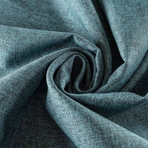 Ткань портьерная лен h-290 см 05-02-00244 бирюзовый меланж