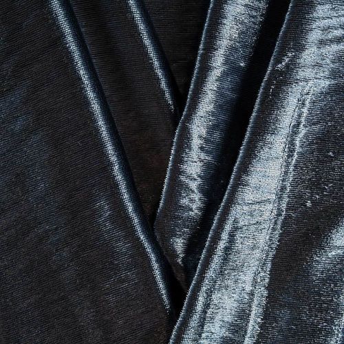 Бархат с люрексом К21-1035 серый однотонный