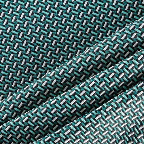 Жаккард 017-03032 бело-зеленый