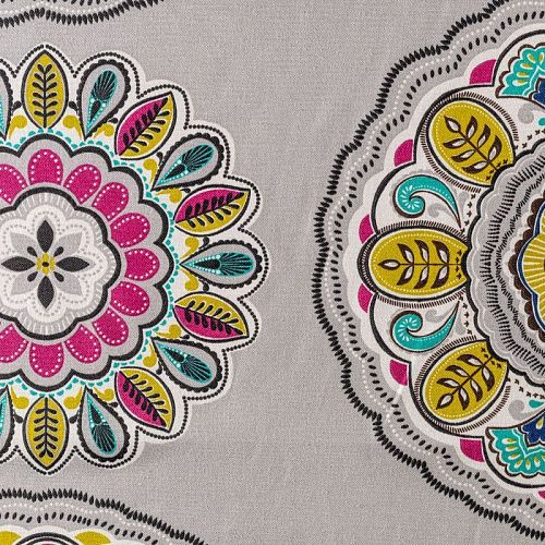 Ткань портьерная Т381-02-24 светло-серый принтованный