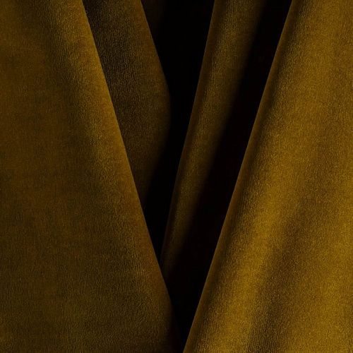 Бархат К26-285 темно-горчичный однотонный