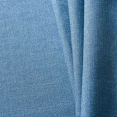 Ткань портьерная лен h-300 см 05-02-11502 сине-голубой деним однотонный