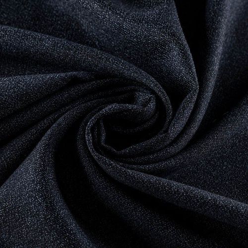 Ткань костюмная К32-050 сине-голубой меланж черная полоса