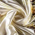 Шелк натуральный К2-394 молочный принтованный
