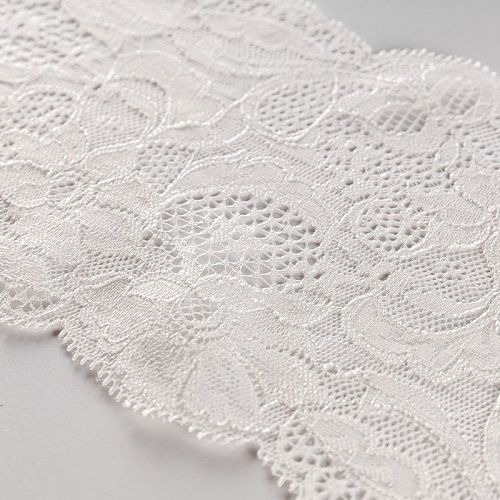 Кружево эластичное 140 мм Ф01-0304 белый
