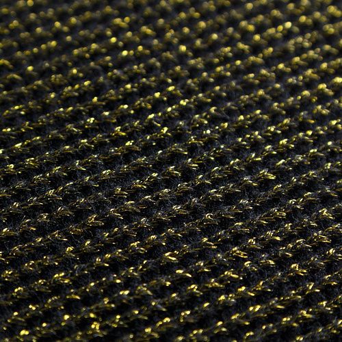 Трикотаж вязаный 056-05768 черный с люрексом