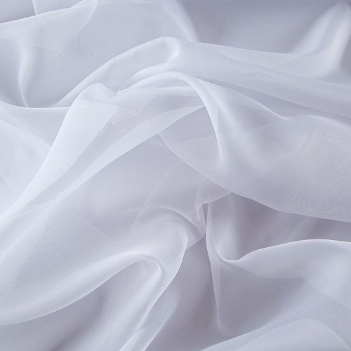 Тюль вуаль негорючая 03-01-13701 белый однотонный