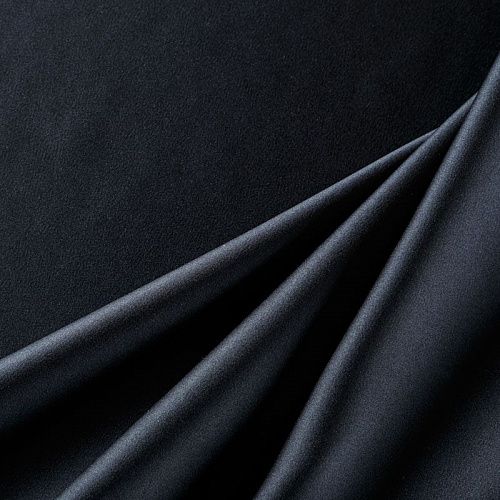 Сатин двойной 001-06647 черный однотонный