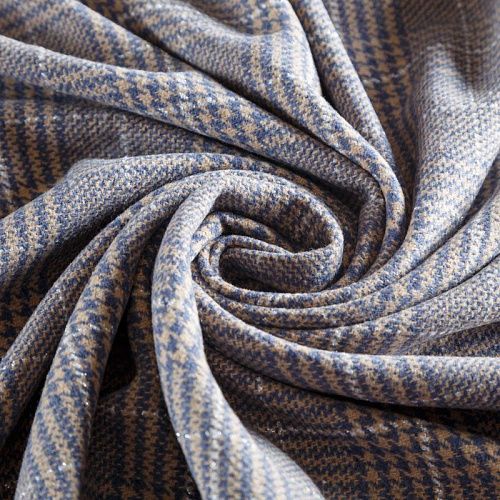 Твид 052-05595 бежево-голубой