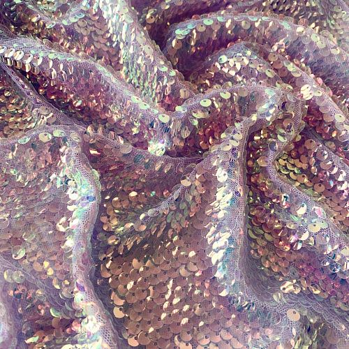 Сетка с пайетками К33-646 сиреневый