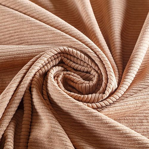 Вельвет 008-05627 светлый бежевый однотонный