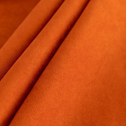 Замша портьерная h-300 см Т468-02-84 терракотово-морковный однотонный