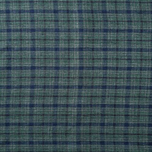 Лен натуральный 035-08547 хвойно-зеленый принтованный