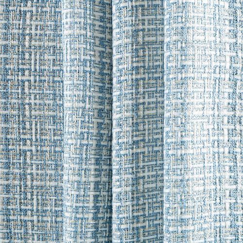 Твид-рогожка 052-04396 бело-голубой