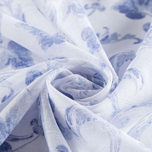 Тюль 529-01-78 белый принтованный