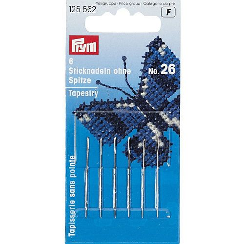 Иглы Prym для вышивания скругленное острие №26 6 шт 125562