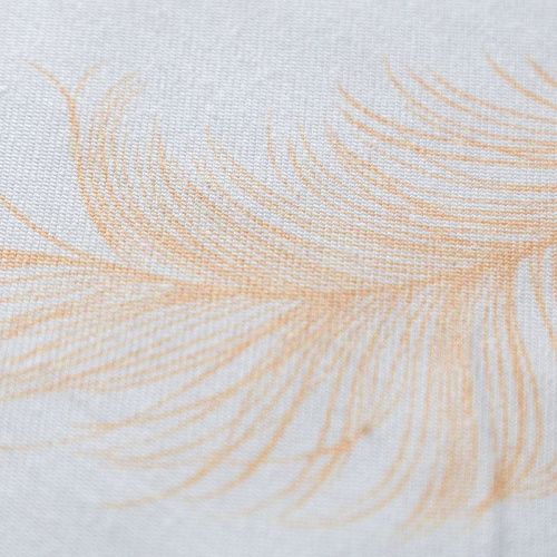 Тюль лен Т380-01-69 белый принтованный