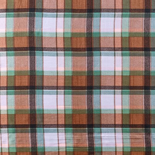 Штапель 069-08316 коричневый принтованный