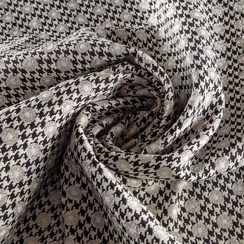 Жаккард с люрексом К15-349 черно-белый