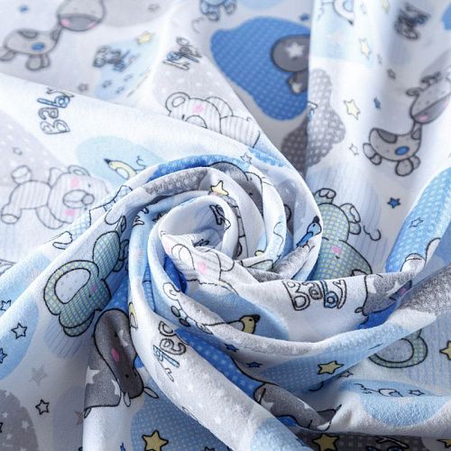 Фланель 060-09939 светло-серый принтованный