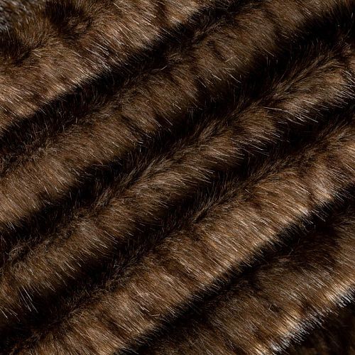 Мех искусственный К36-171 коричневый принтованный