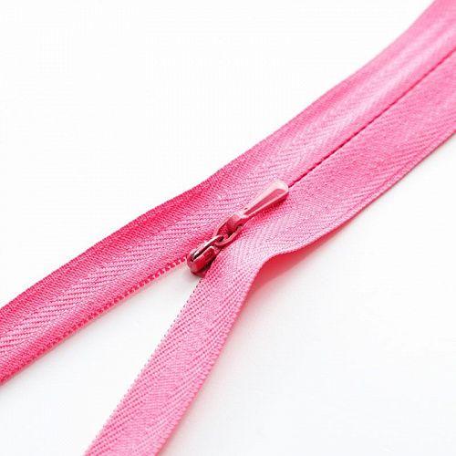 Молния спираль потайная 50 см на плотной тесьме н/р розовый G013P-50S-1422