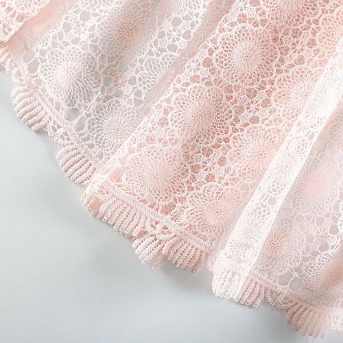 Гипюр-макраме К21-1069 нежно-розовый