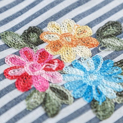 Хлопок с вышивкой 063-02338 белый принтованный