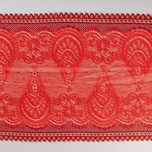 Кружево эластичное 250 мм Ф01-0027 красный