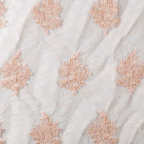 Гипюр К19-349 персиковый