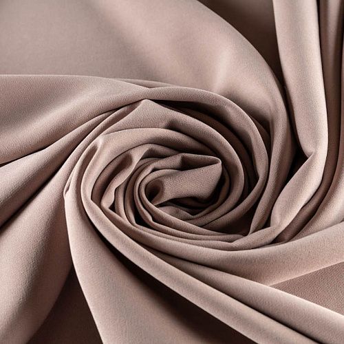 Креп К33-373 пепельно-бежевый однотонный