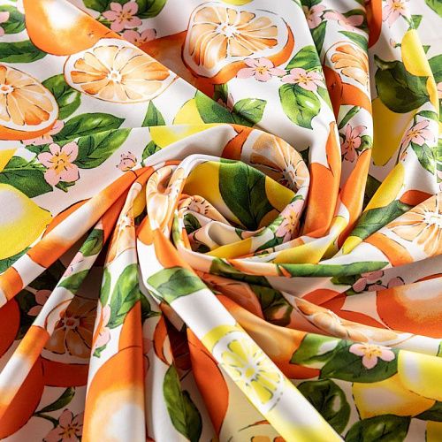 Лайкра К33-484 белый принтованный