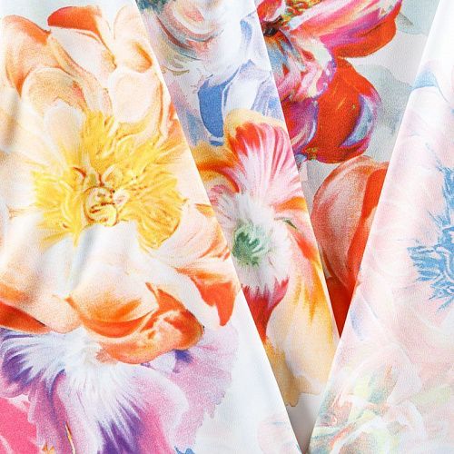 Вискоза "Лоренцо" 036-08195 белый принтованный