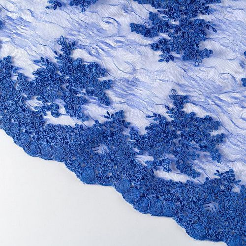 Гипюр К19-224 королевский синий