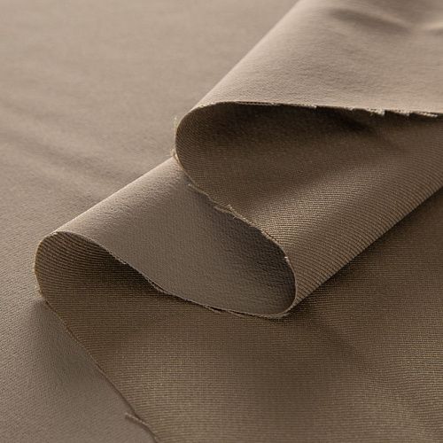 Ткань плащевая стрейч 042-20787 коричневый хаки однотонный