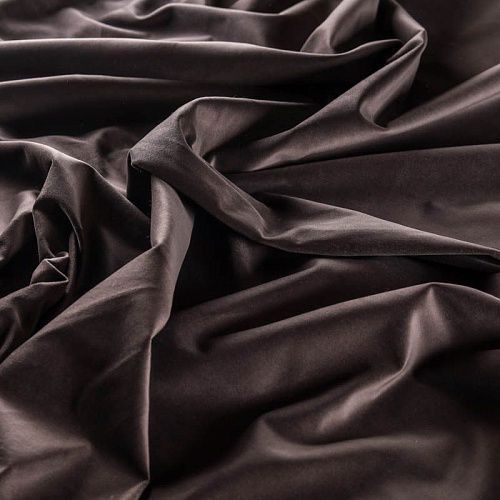 Бархат К22-1361 пыльно-коричневый однотонный