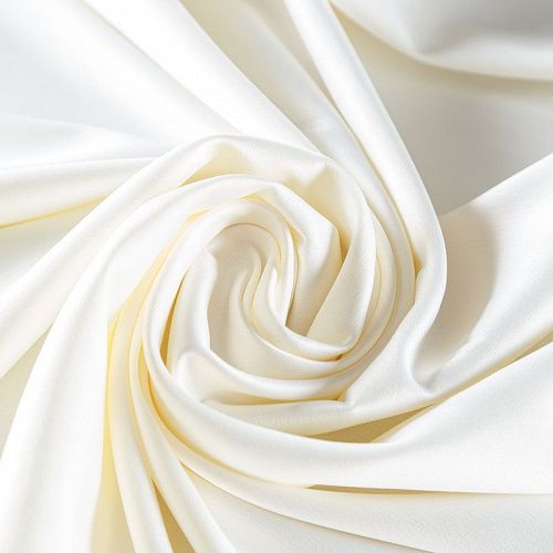 Сатин стрейч 001-08132 сливочный однотонный