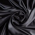Сатин стрейч К33-567 черный однотонный