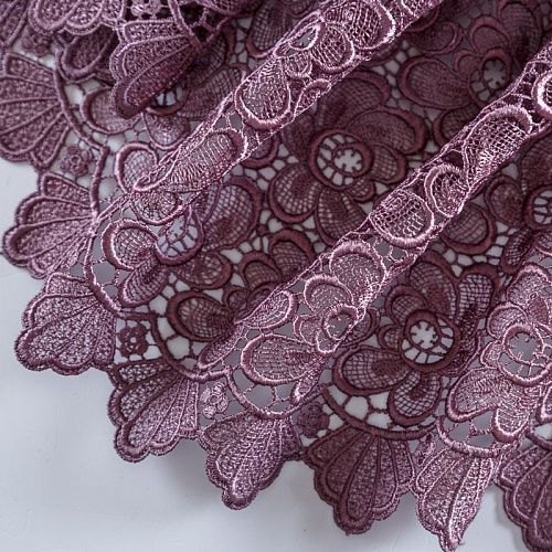 Гипюр-макраме К09-016 розовато-лиловый