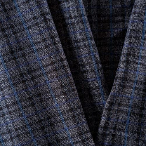 Ткань костюмная 025-06665 темно-серый принтованный