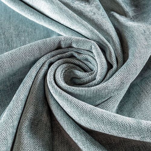 Ткань портьерная шенилл h-300 см 21-02-00077 серо-мятный однотонный